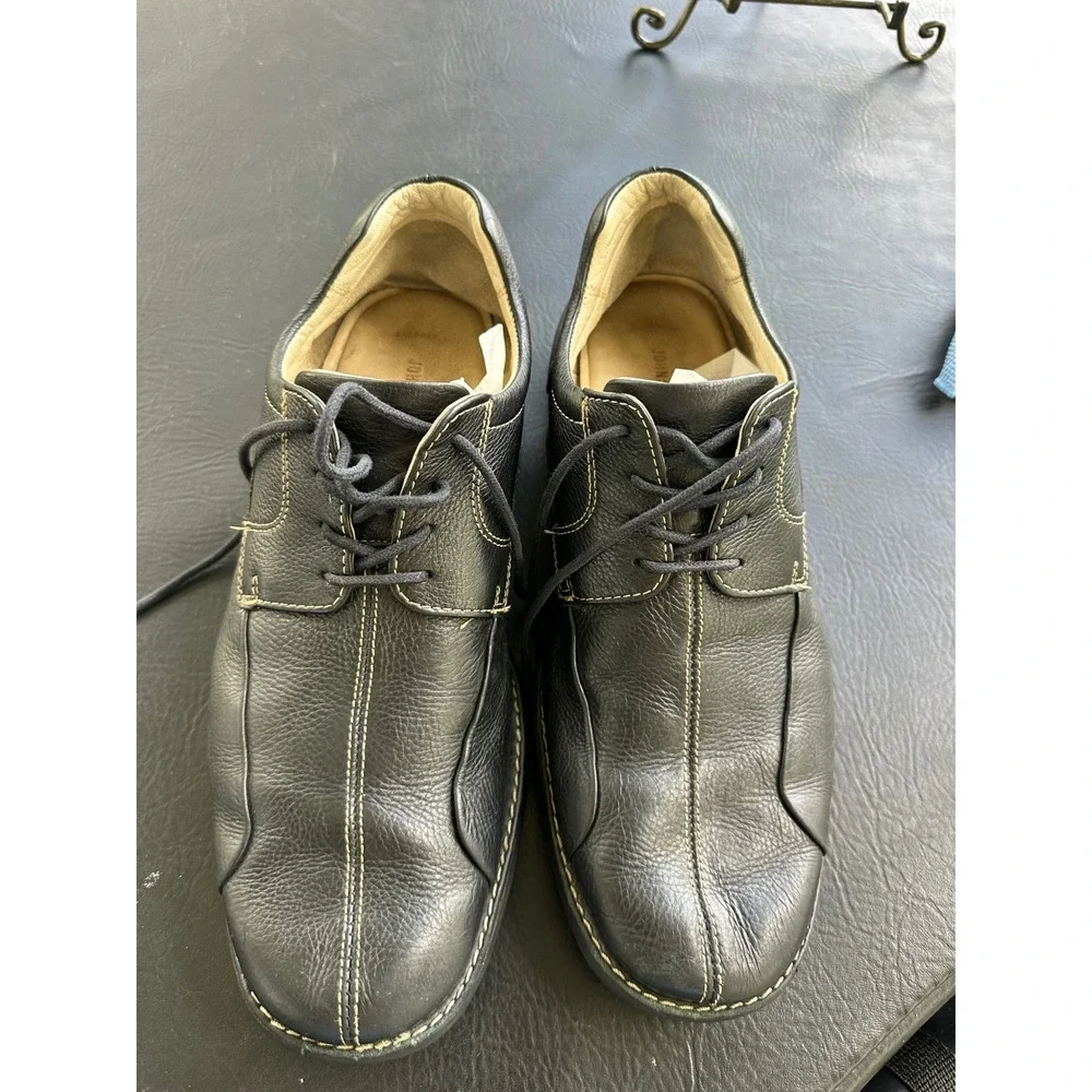 Johnston & Murphy Mens 10 M Black Leather XC4 Comfort Oxford Shoes‎ 20-7222 VGUC